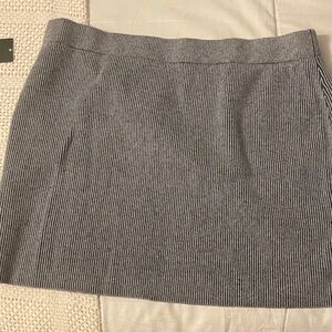 Wild Fable Gray Ribbed Mini Skirt